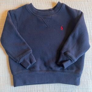 Polo by Ralph Lauren Navy Sweatshirt with Red Emblem